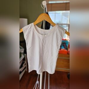 Free People white cropped muscle tank